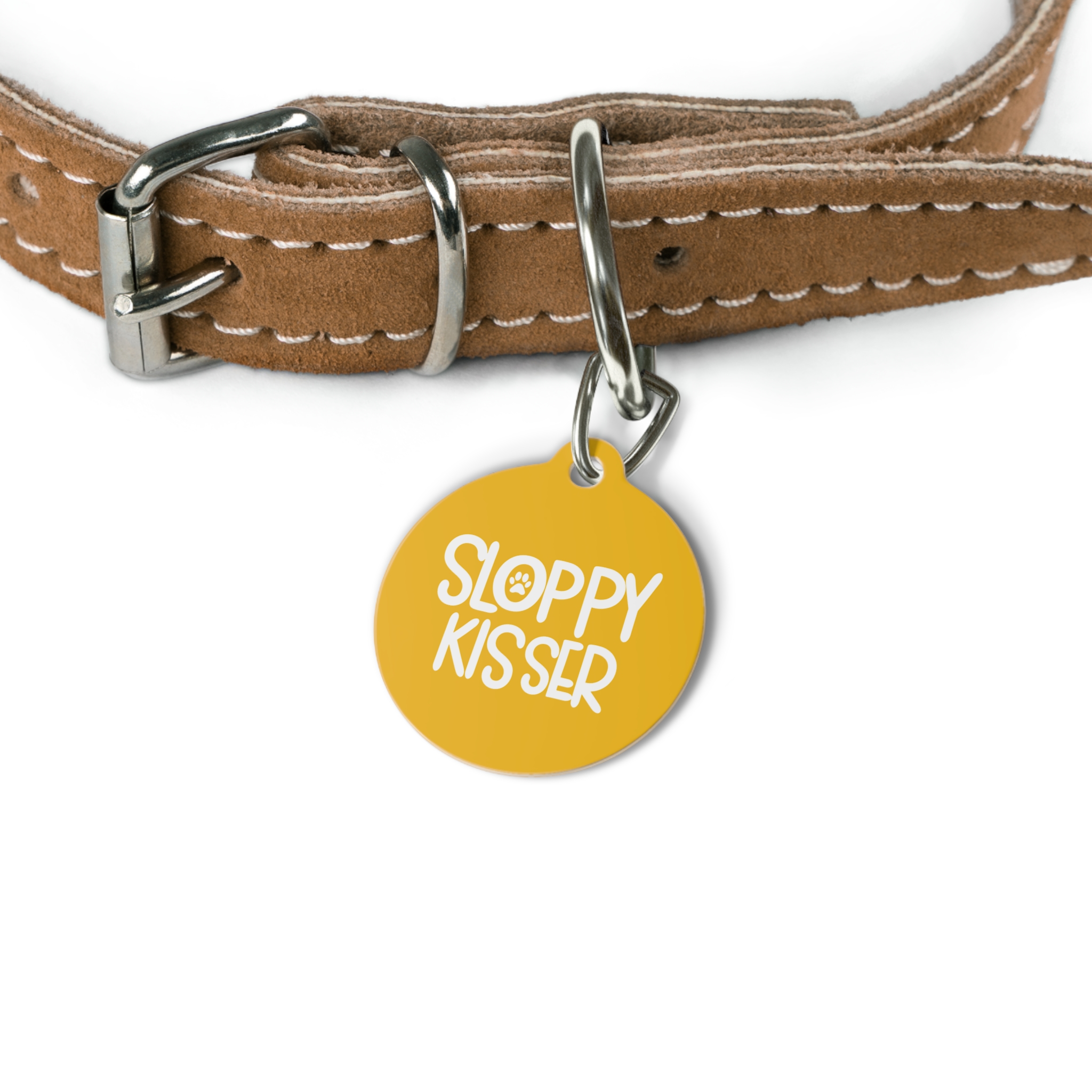 Sloppy Kisser Pet Tag - Stylish Pet ID Tag for Dapper Dogs - Image 4