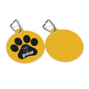 Talk To The Paw Pet Tag - Stylish Pet ID Tag for Dapper Dogs