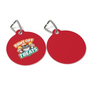 Paws Off My Treats Pet Tag - Stylish Pet ID Tag for Cool Cats