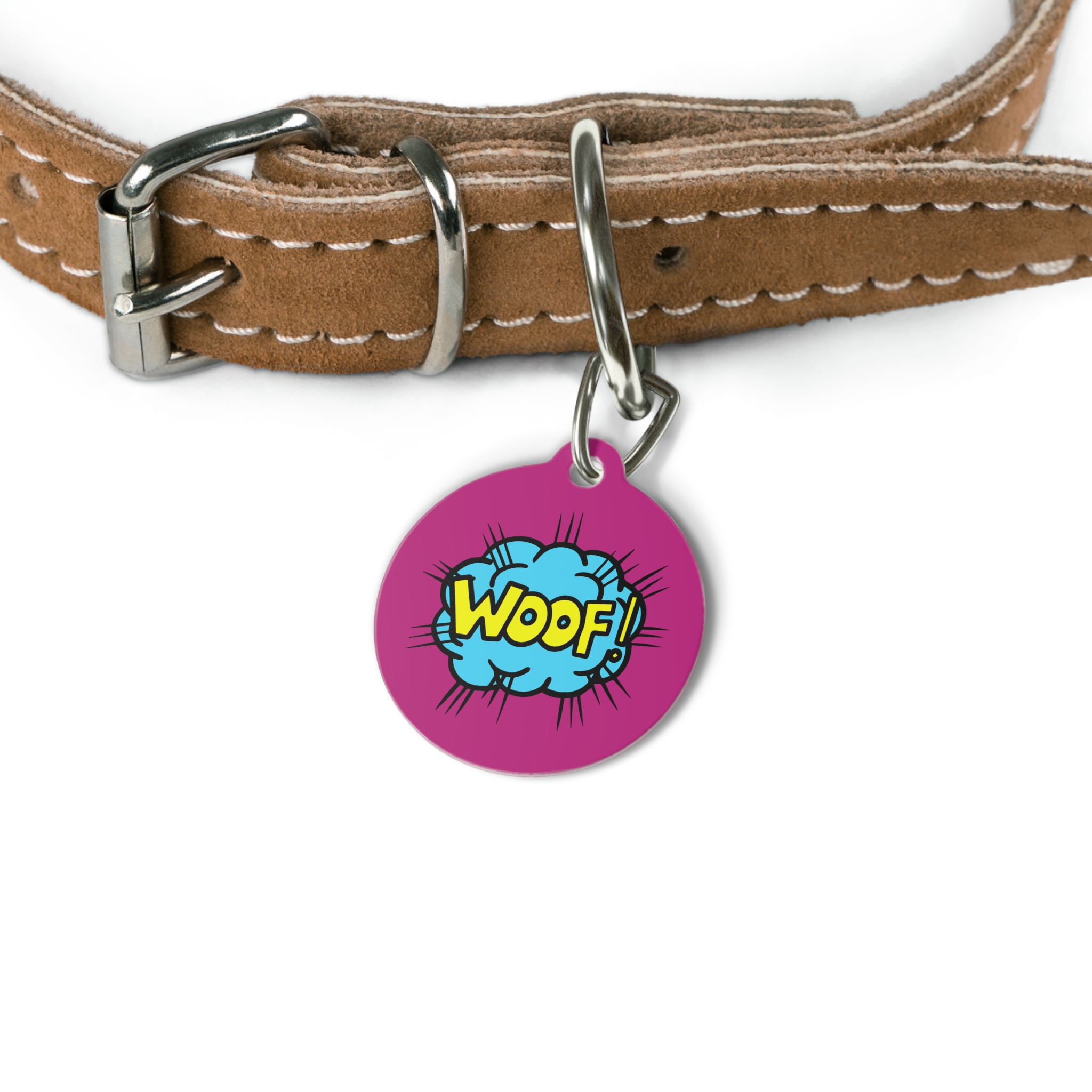 Woof Pet Tag - Stylish Pet ID Tag for Dapper Dogs - Image 4