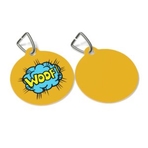 Woof Pet Tag - Stylish Pet ID Tag for Dapper Dogs