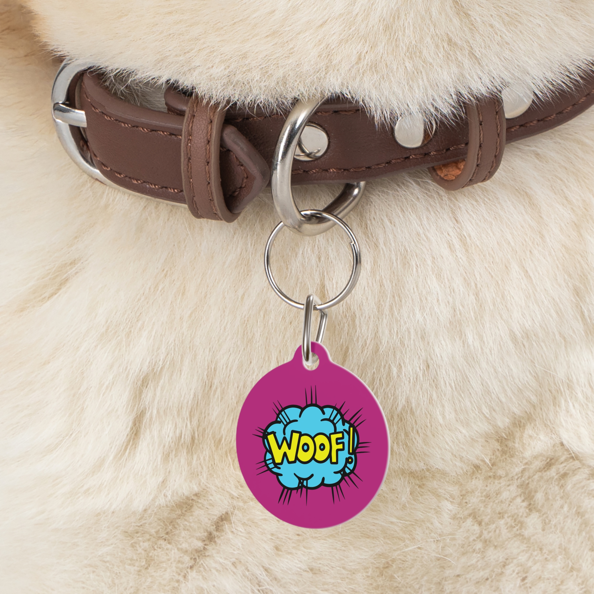 Woof Pet Tag - Stylish Pet ID Tag for Dapper Dogs - Image 6