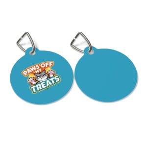 Paws Off My Treats Pet Tag - Stylish Pet ID Tag for Cool Cats
