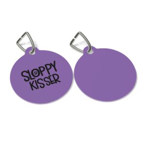 Sloppy Kisser Pet Tag - Stylish Pet ID Tag for Dapper Dogs