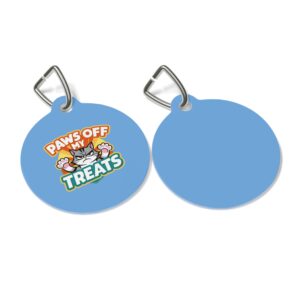 Paws Off My Treats Pet Tag - Stylish Pet ID Tag for Cool Cats