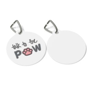 Talk To The Paw Pet Tag - Stylish Pet ID Tag for Fashionable Felines