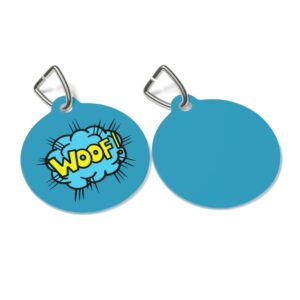 Woof Pet Tag - Stylish Pet ID Tag for Dapper Dogs