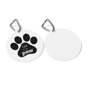 Talk To The Paw Pet Tag - Stylish Pet ID Tag for Dapper Dogs