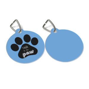 Talk To The Paw Pet Tag - Stylish Pet ID Tag for Dapper Dogs