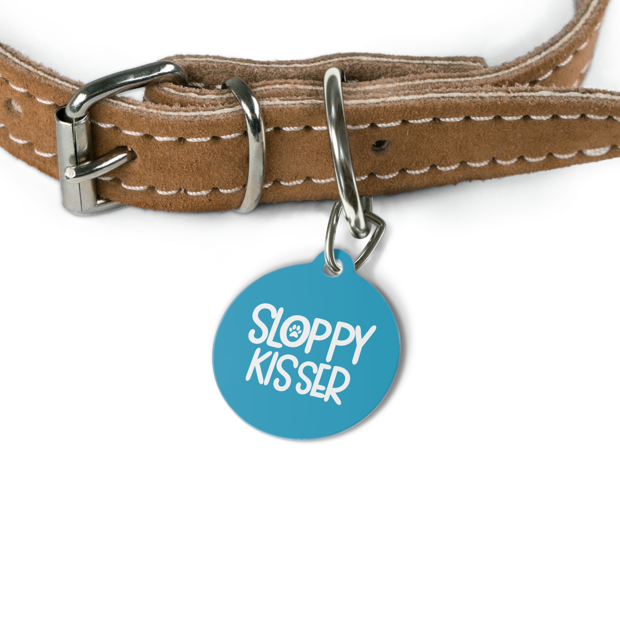 Sloppy Kisser Pet Tag - Stylish Pet ID Tag for Dapper Dogs - Image 4