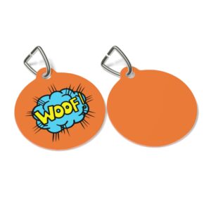 Woof Pet Tag - Stylish Pet ID Tag for Dapper Dogs