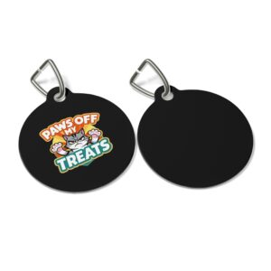 Paws Off My Treats Pet Tag - Stylish Pet ID Tag for Cool Cats